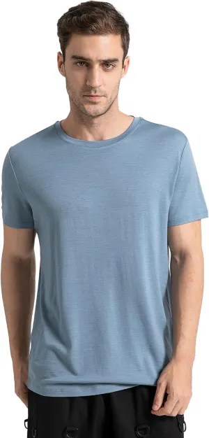 innotree Merino Wool T Shirts for Men - 100% Organic Odor Resistance Merino Wool Undershirt Hiking Travel Base Layer T-Shirt