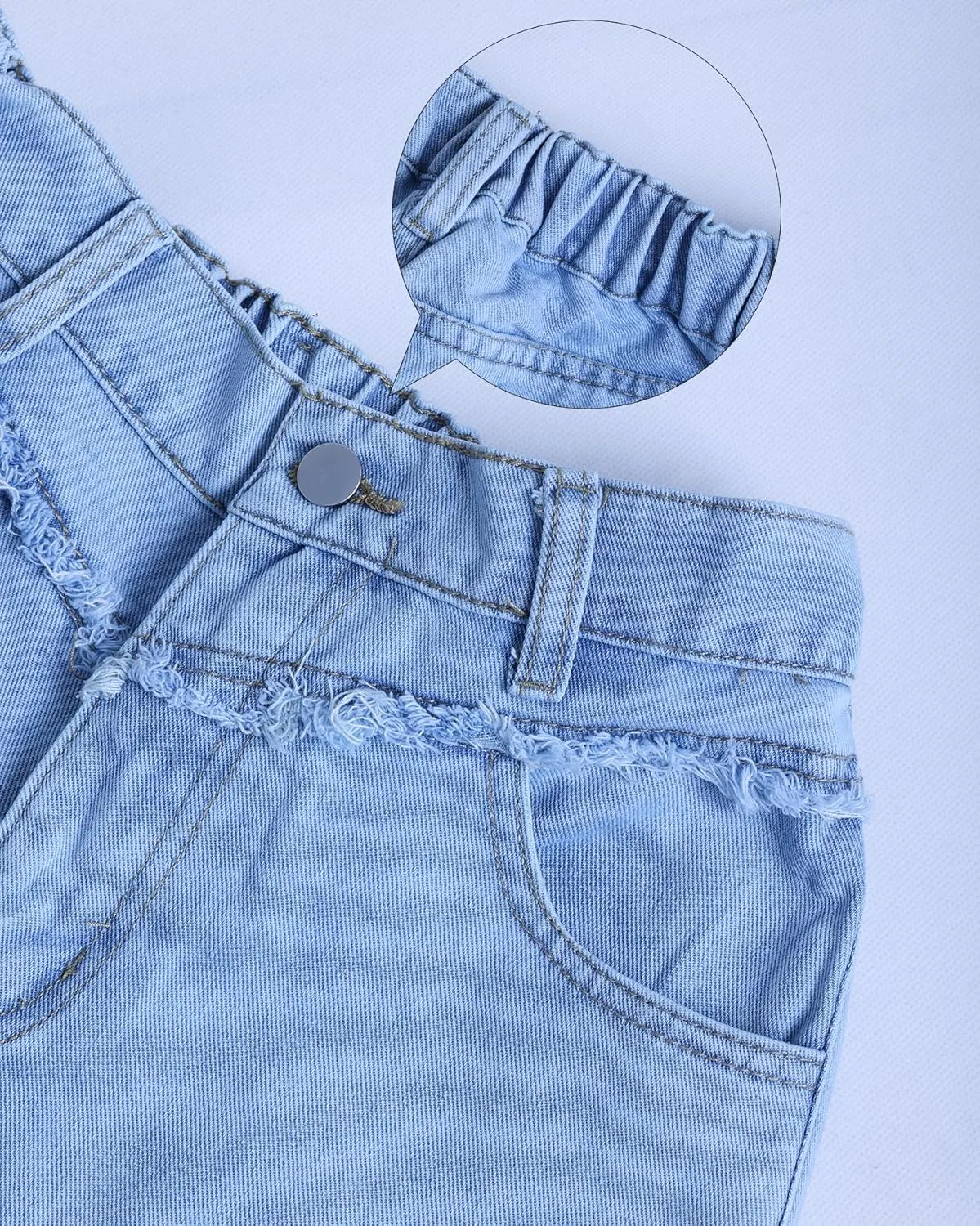 Kedera Women's Wide Leg Denim Pants Teen Star Raw Edge Baggy Trousers High Waisted Boyfriend Y2K Jeans Girls Fashion