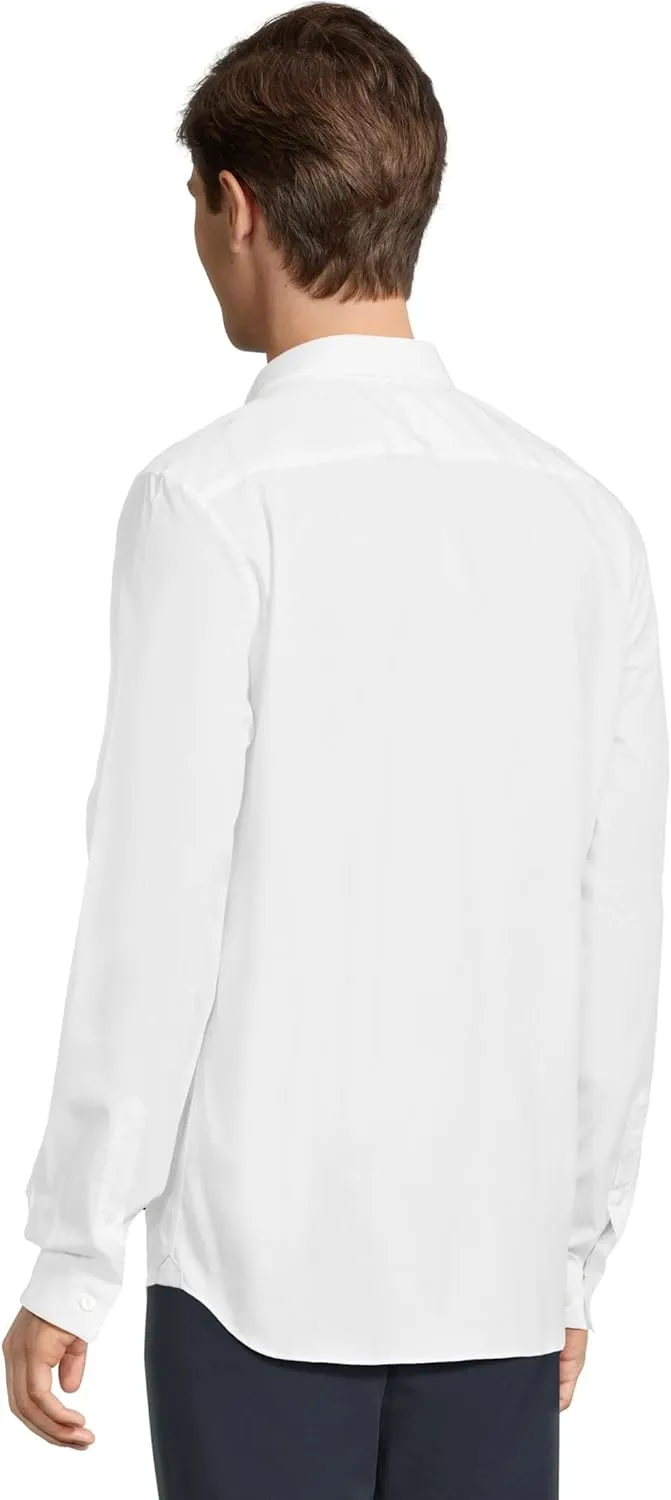Lacoste Men's Slim Fit Stretch Poplin Long Sleeve Button Down Shirt