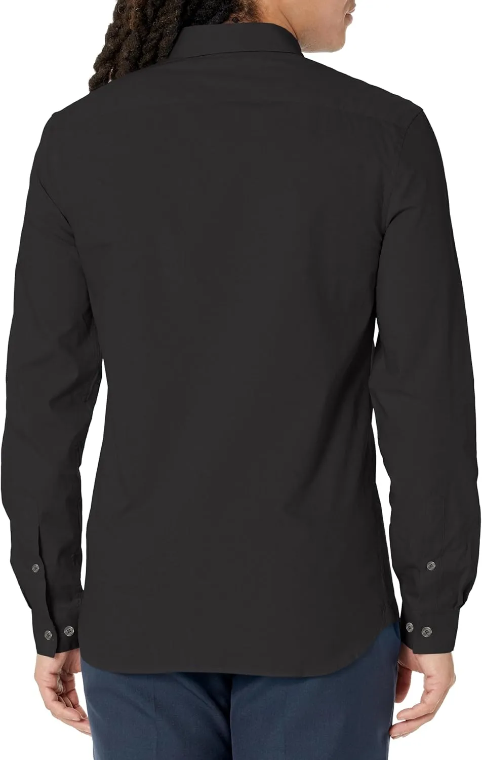 Lacoste Men's Slim Fit Stretch Poplin Long Sleeve Button Down Shirt