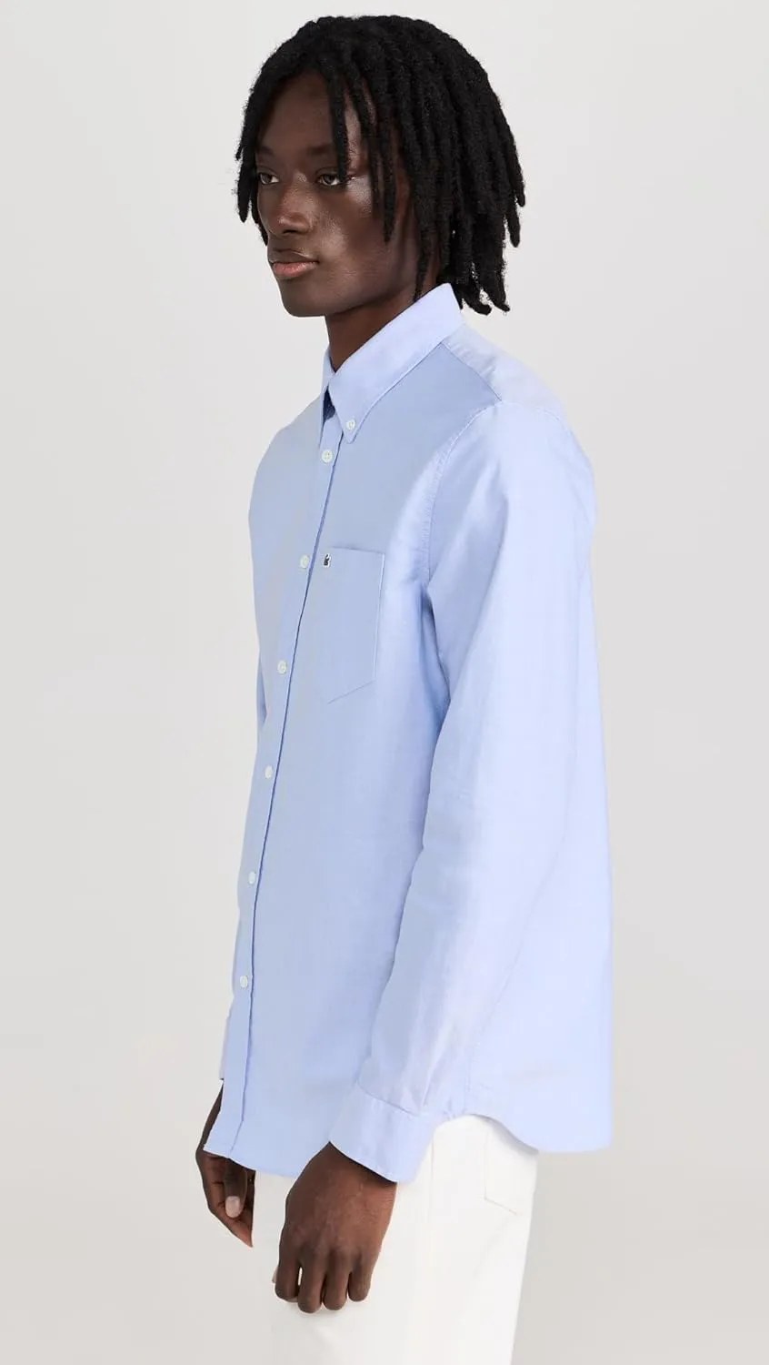 Lacoste Men's Slim Fit Stretch Poplin Long Sleeve Button Down Shirt