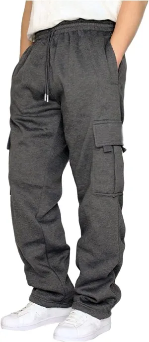 LCMTWX Sweatpants for Men Casual Multi-Pocket Men's Trousers Tooling Solid Men's Pants Active Athletic Workout Jogger