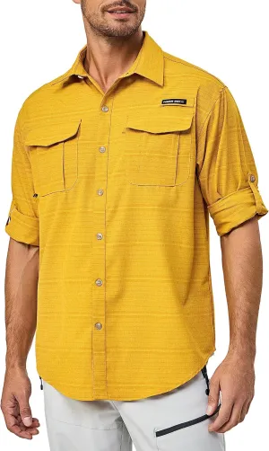 Little Donkey Andy Men's UPF 50  UV Protection Shirt, Short Sleeve Fishing Shirt, Breathable and Fast Dry