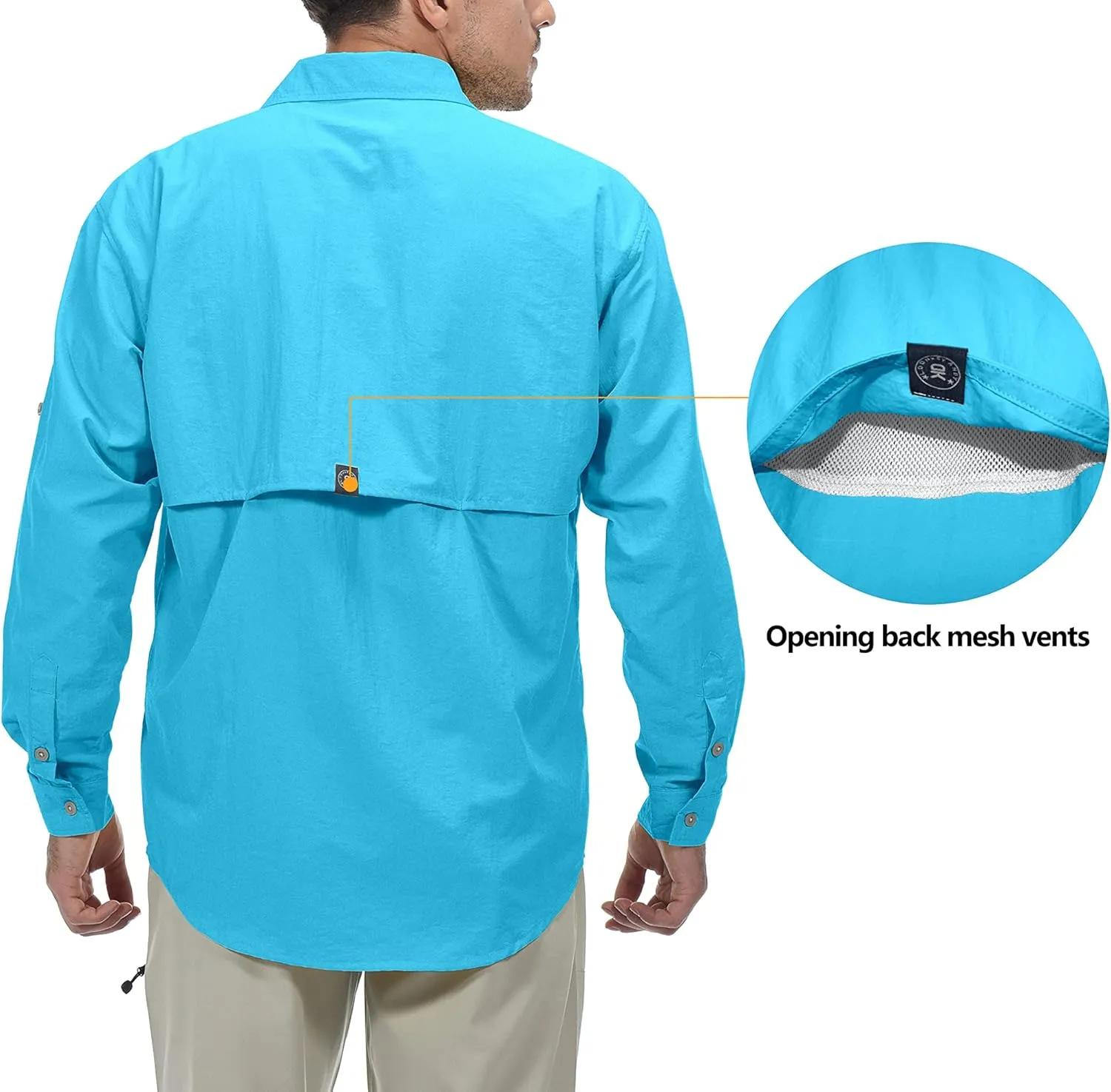 Little Donkey Andy Men's UPF 50  UV Protection Shirt, Short Sleeve Fishing Shirt, Breathable and Fast Dry