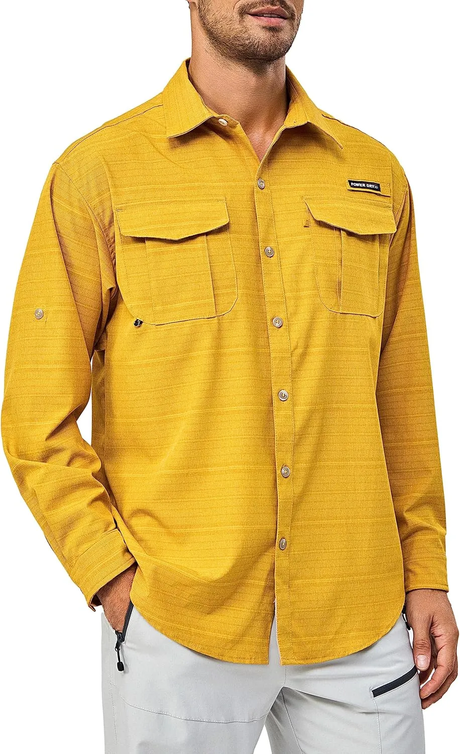 Little Donkey Andy Men's UPF 50  UV Protection Shirt, Short Sleeve Fishing Shirt, Breathable and Fast Dry