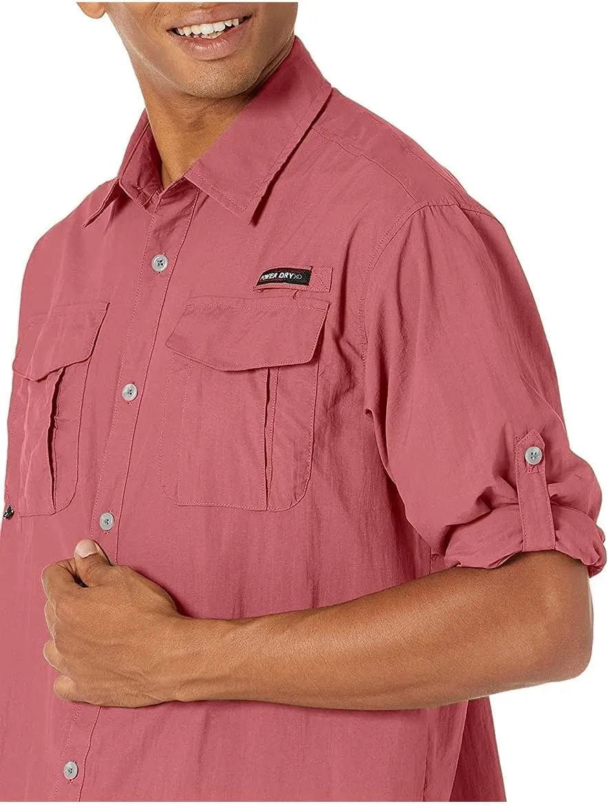Little Donkey Andy Men's UPF 50  UV Protection Shirt, Short Sleeve Fishing Shirt, Breathable and Fast Dry