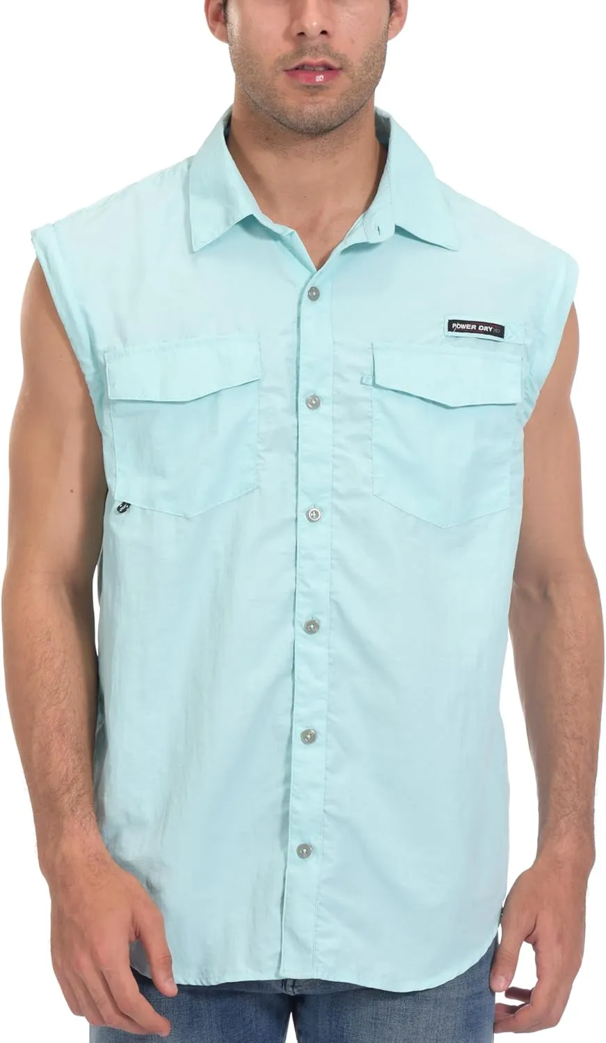 Little Donkey Andy Men's UPF 50  UV Protection Shirt, Short Sleeve Fishing Shirt, Breathable and Fast Dry