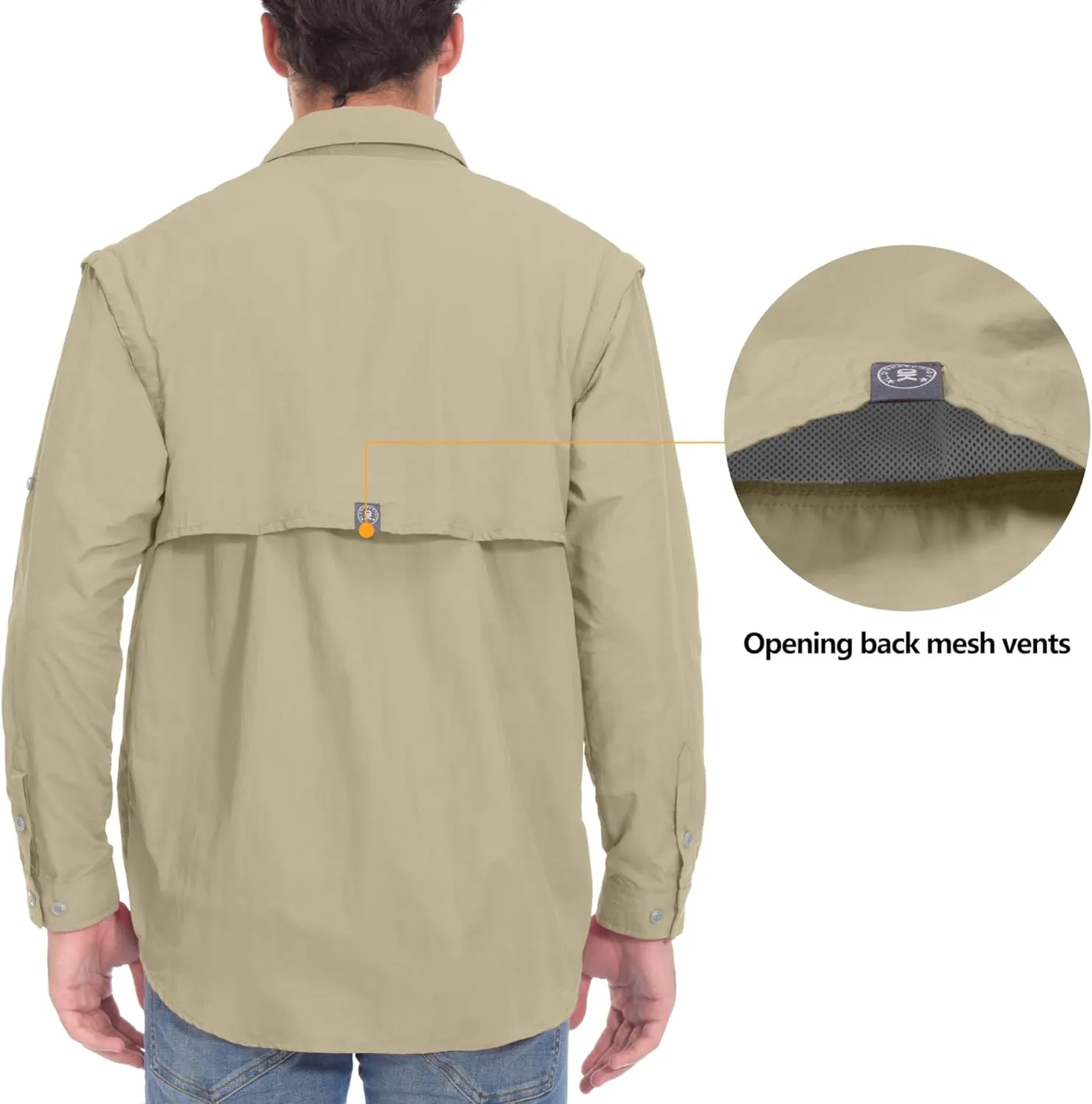 Little Donkey Andy Men's UPF 50  UV Protection Shirt, Short Sleeve Fishing Shirt, Breathable and Fast Dry