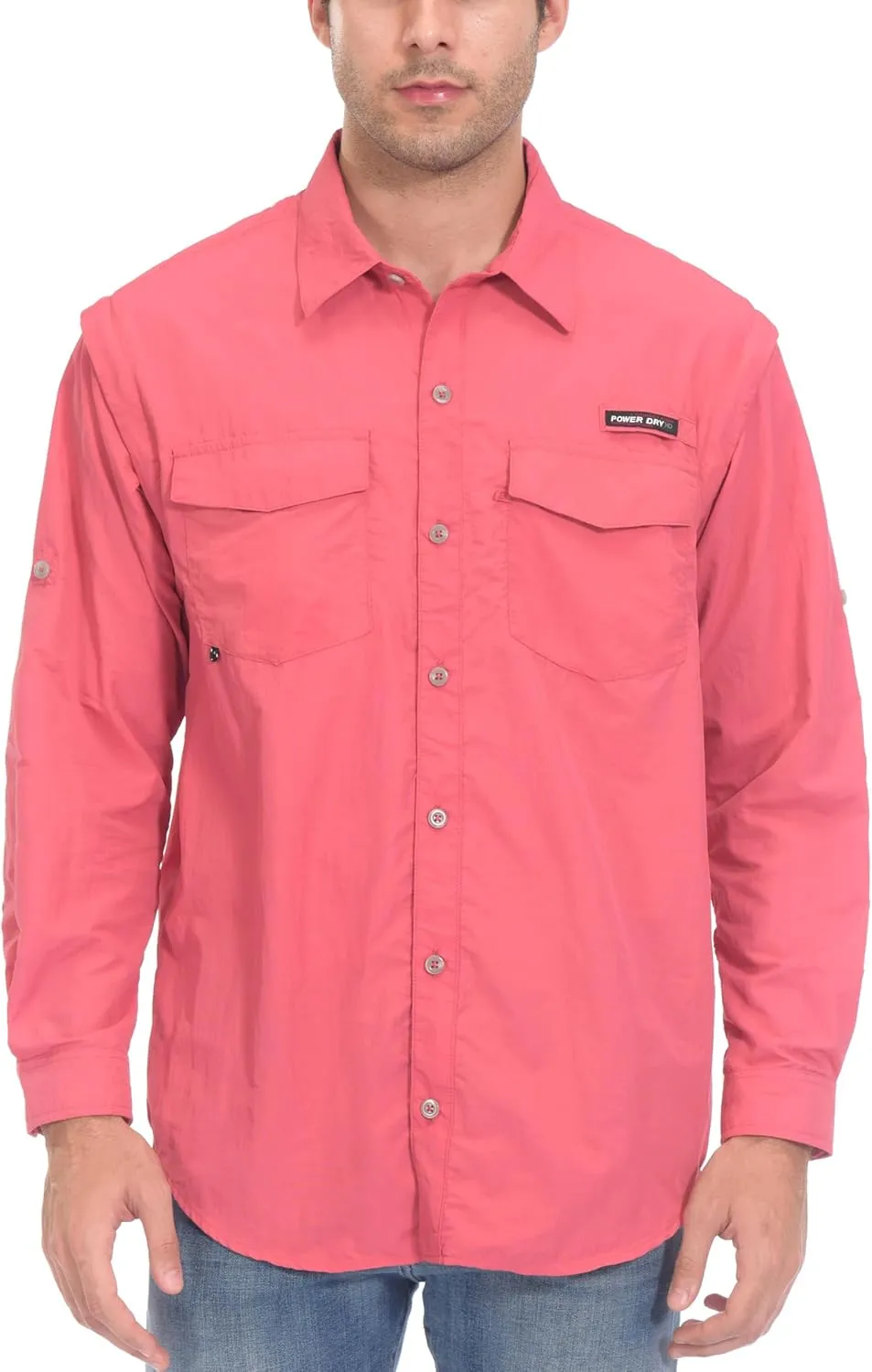 Little Donkey Andy Men's UPF 50  UV Protection Shirt, Short Sleeve Fishing Shirt, Breathable and Fast Dry