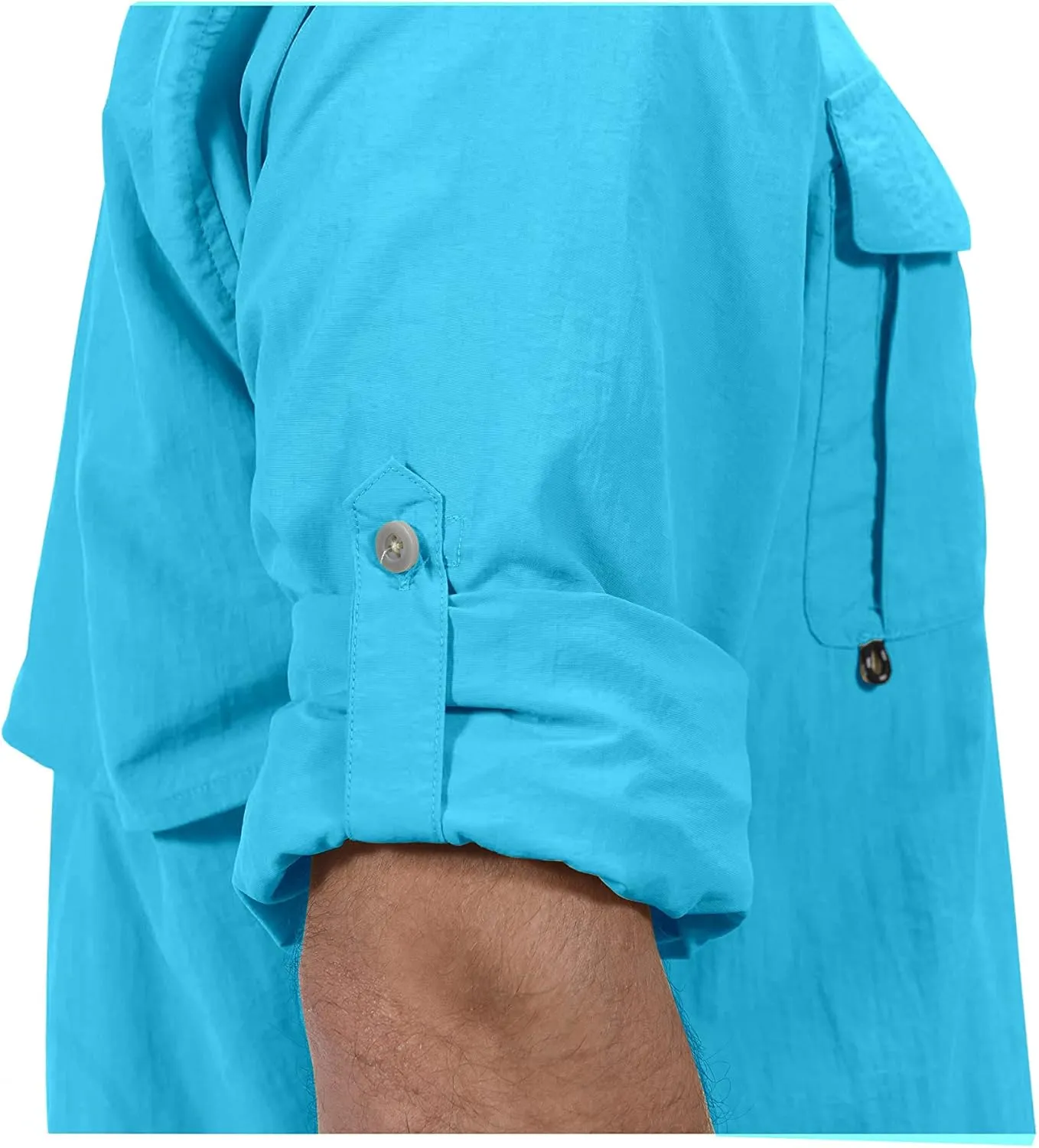 Little Donkey Andy Men's UPF 50  UV Protection Shirt, Short Sleeve Fishing Shirt, Breathable and Fast Dry