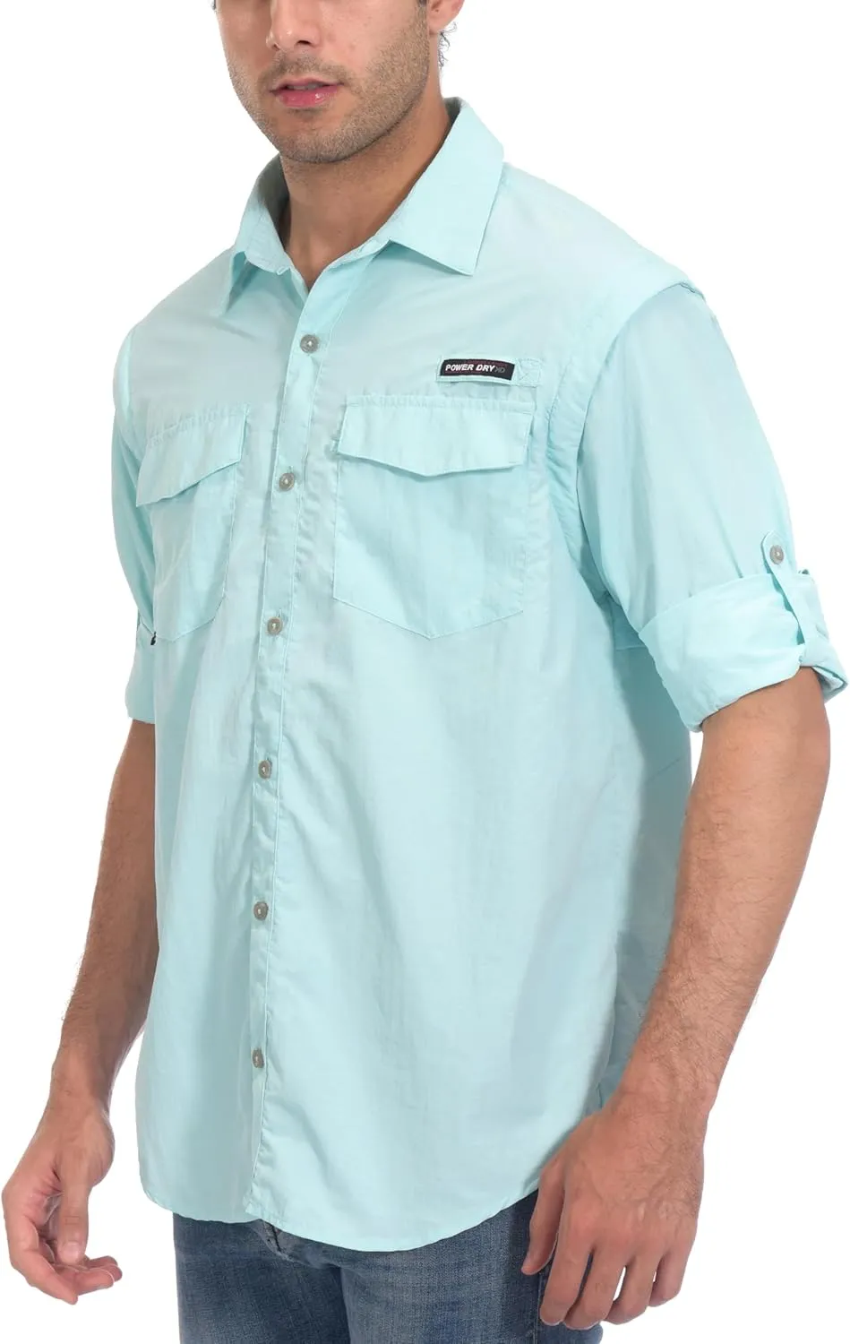 Little Donkey Andy Men's UPF 50  UV Protection Shirt, Short Sleeve Fishing Shirt, Breathable and Fast Dry