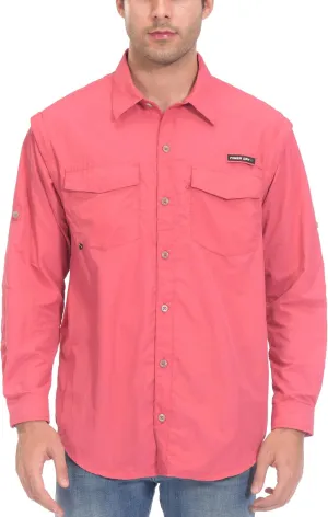Little Donkey Andy Men's UPF 50  UV Protection Shirt, Short Sleeve Fishing Shirt, Breathable and Fast Dry