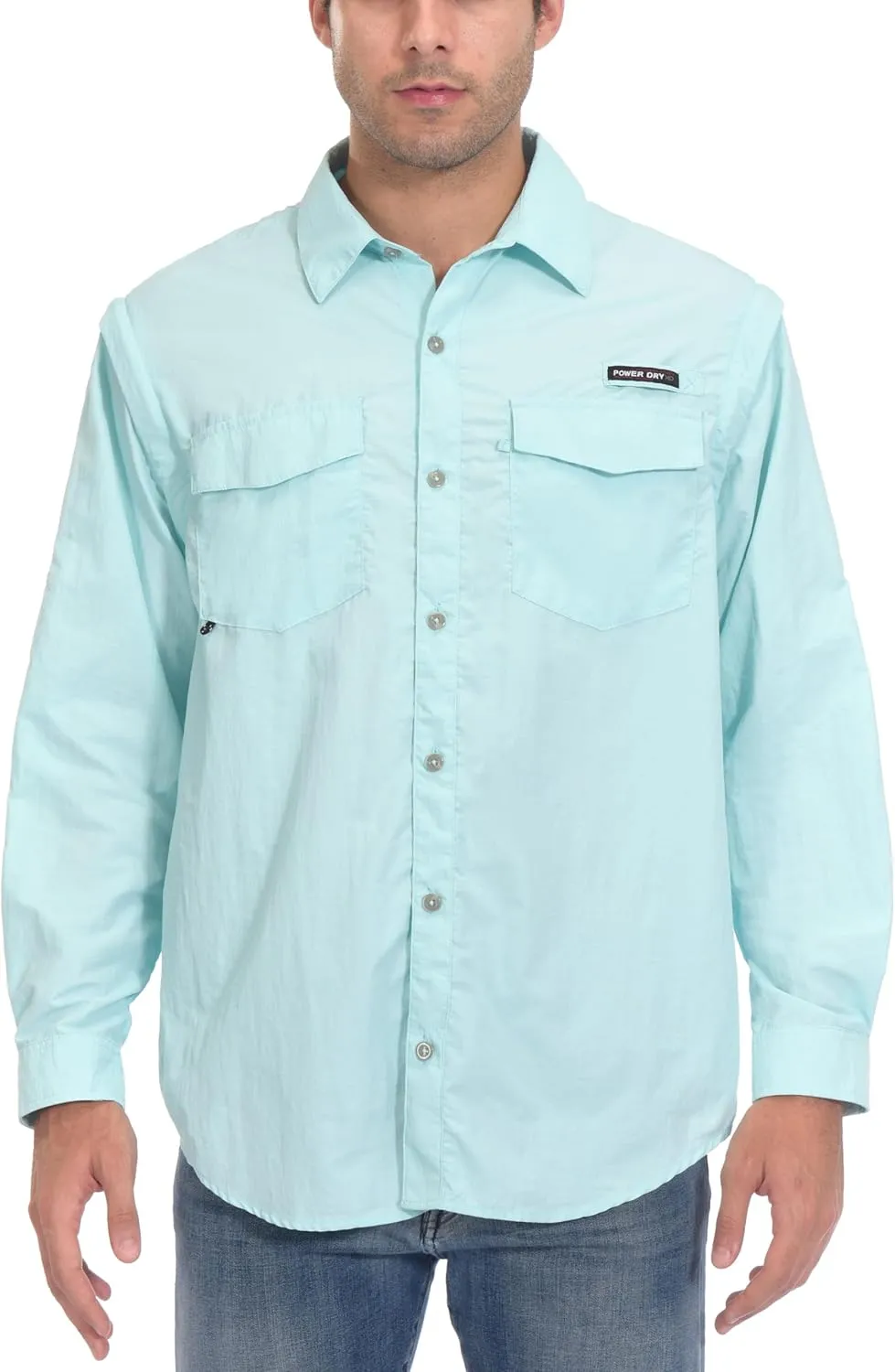 Little Donkey Andy Men's UPF 50  UV Protection Shirt, Short Sleeve Fishing Shirt, Breathable and Fast Dry