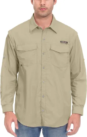 Little Donkey Andy Men's UPF 50  UV Protection Shirt, Short Sleeve Fishing Shirt, Breathable and Fast Dry