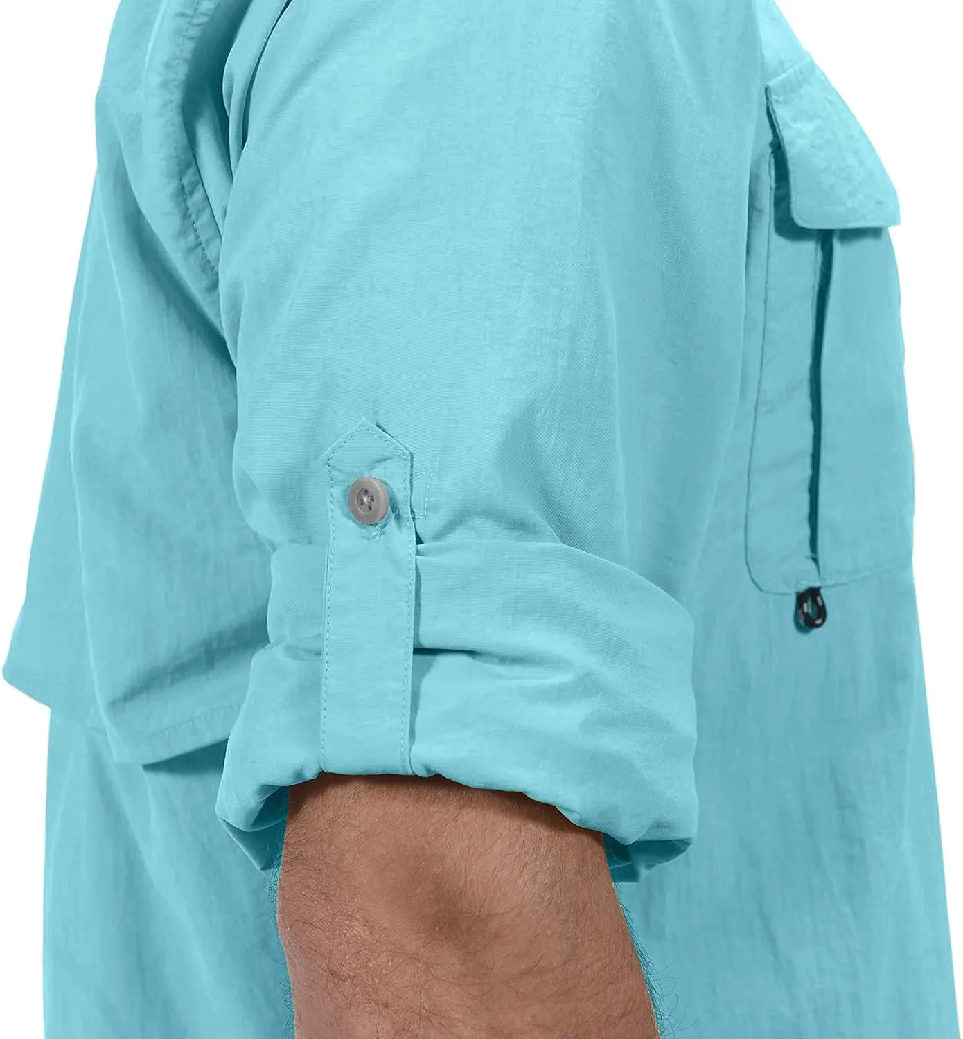 Little Donkey Andy Men's UPF 50  UV Protection Shirt, Short Sleeve Fishing Shirt, Breathable and Fast Dry