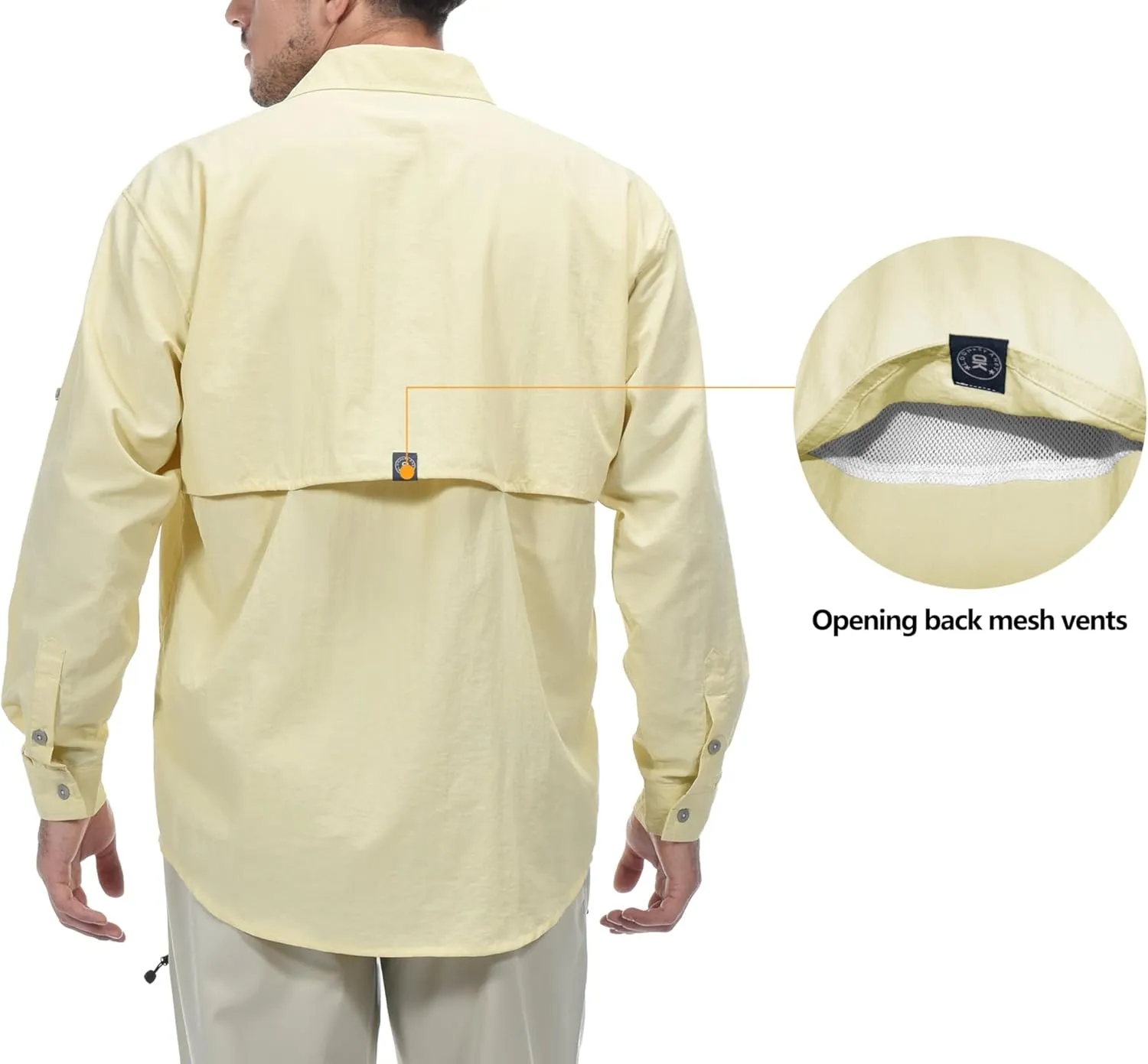 Little Donkey Andy Men's UPF 50  UV Protection Shirt, Short Sleeve Fishing Shirt, Breathable and Fast Dry