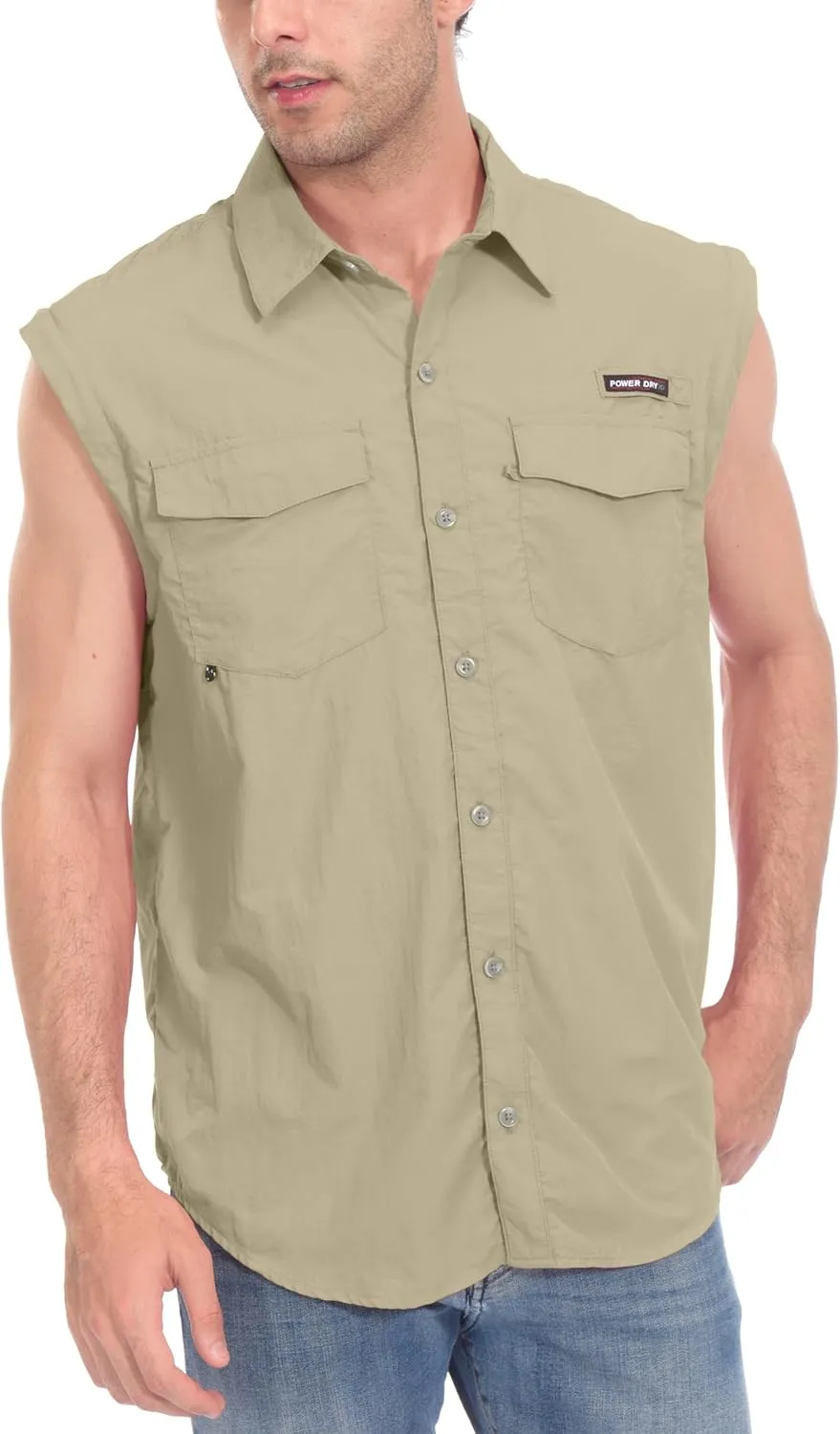 Little Donkey Andy Men's UPF 50  UV Protection Shirt, Short Sleeve Fishing Shirt, Breathable and Fast Dry