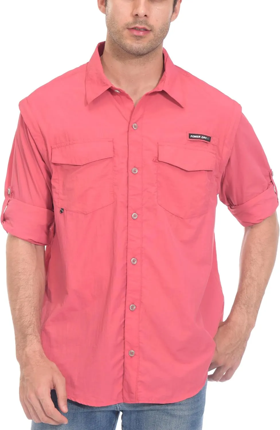 Little Donkey Andy Men's UPF 50  UV Protection Shirt, Short Sleeve Fishing Shirt, Breathable and Fast Dry