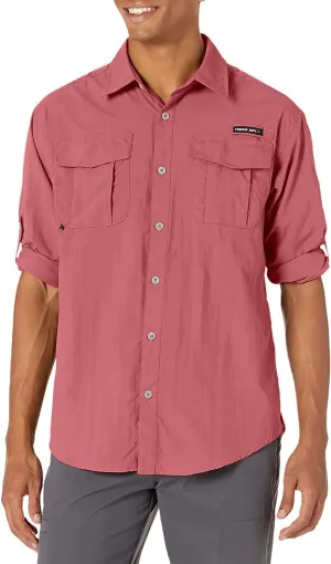 Little Donkey Andy Men's UPF 50  UV Protection Shirt, Short Sleeve Fishing Shirt, Breathable and Fast Dry