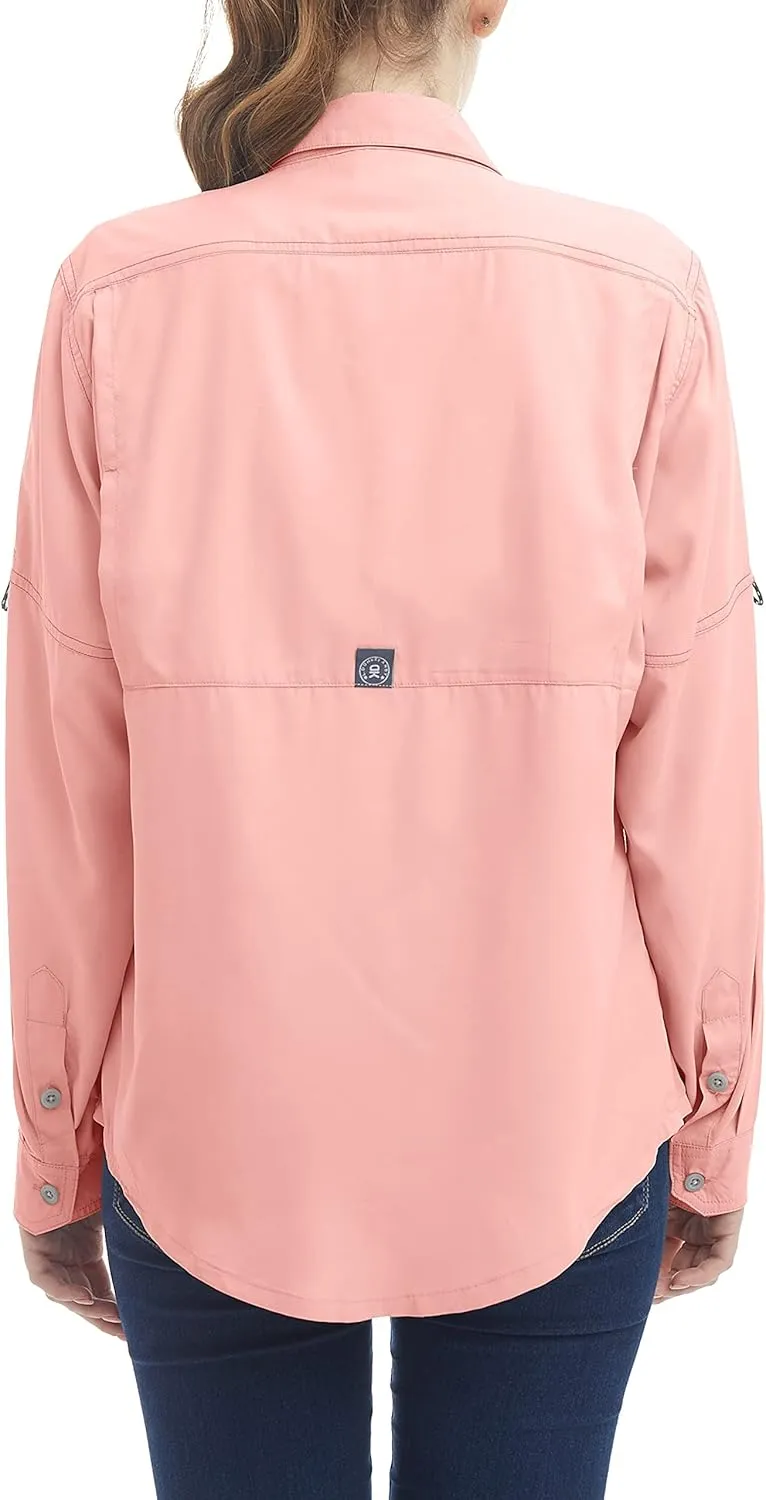 Little Donkey Andy Women's UPF 50  UV Protection Shirt, Long Sleeve Fishing Shirt, Breathable and Fast Dry