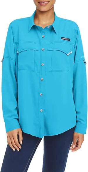 Little Donkey Andy Women's UPF 50  UV Protection Shirt, Long Sleeve Fishing Shirt, Breathable and Fast Dry