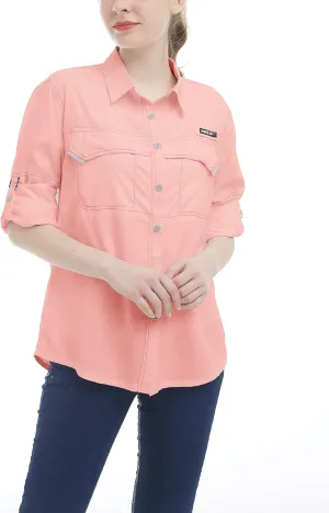 Little Donkey Andy Women's UPF 50  UV Protection Shirt, Long Sleeve Fishing Shirt, Breathable and Fast Dry