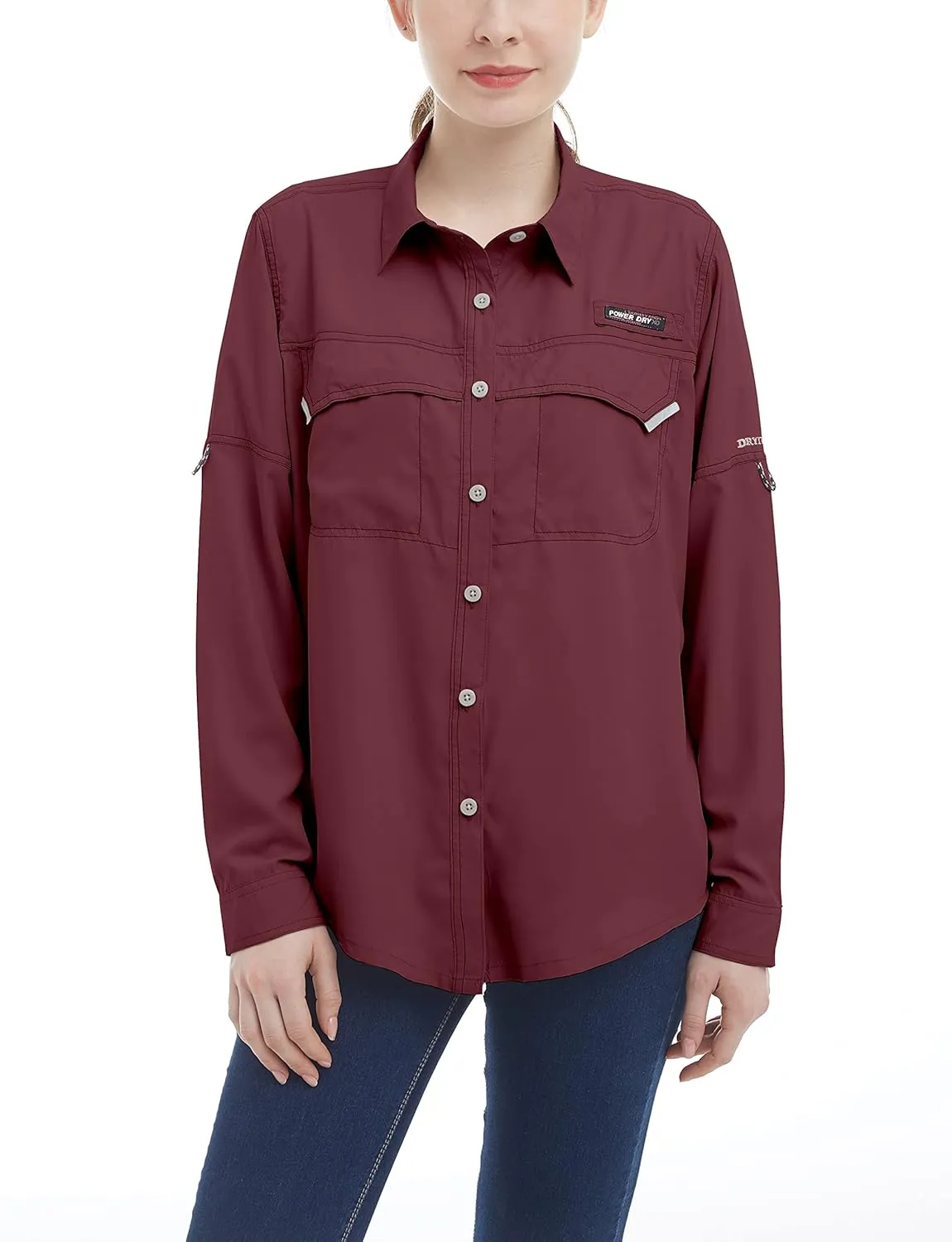 Little Donkey Andy Women's UPF 50  UV Protection Shirt, Long Sleeve Fishing Shirt, Breathable and Fast Dry