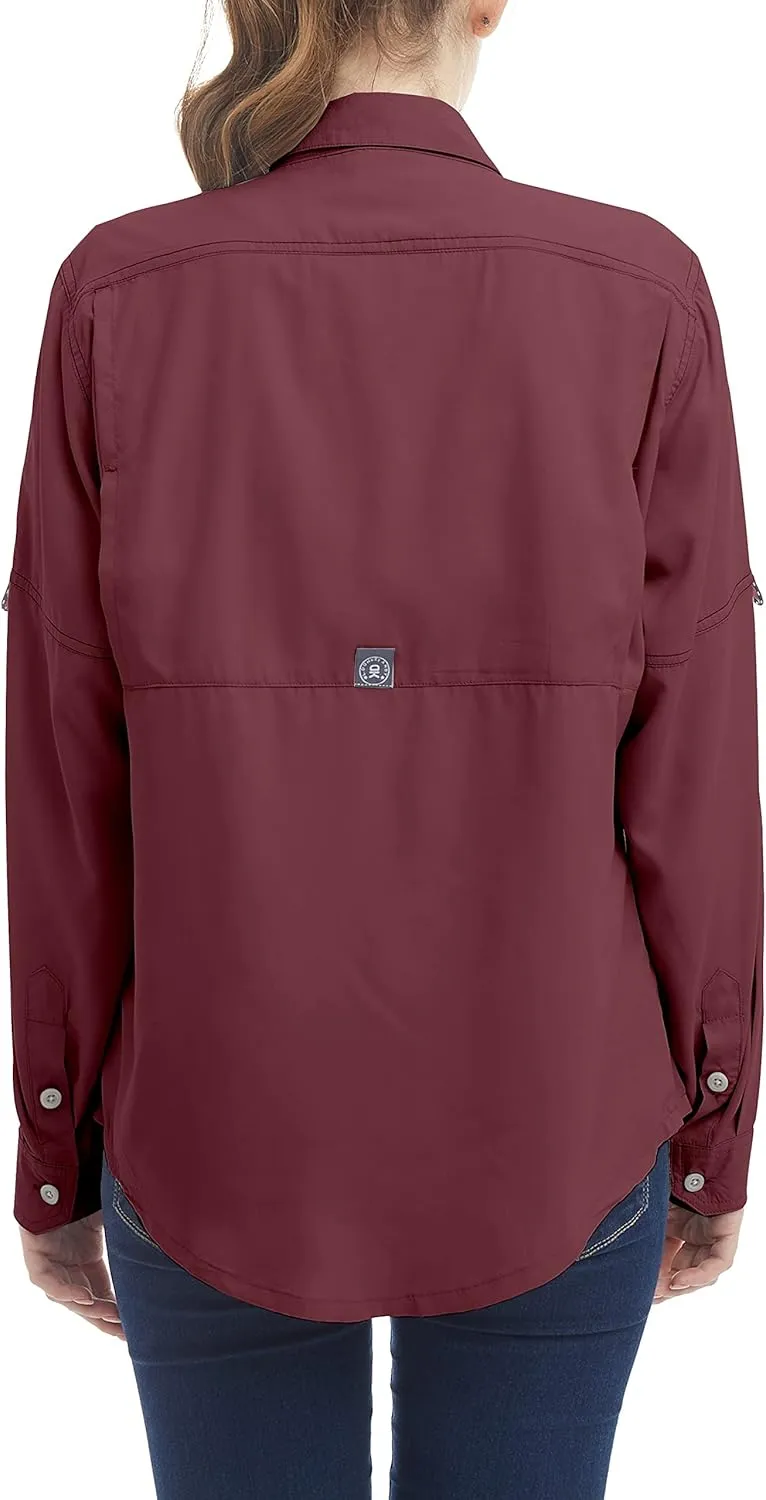 Little Donkey Andy Women's UPF 50  UV Protection Shirt, Long Sleeve Fishing Shirt, Breathable and Fast Dry