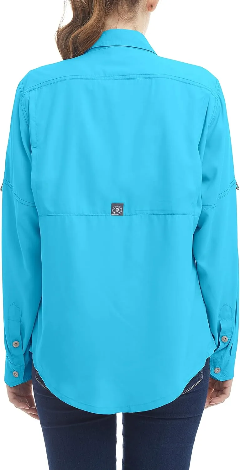 Little Donkey Andy Women's UPF 50  UV Protection Shirt, Long Sleeve Fishing Shirt, Breathable and Fast Dry