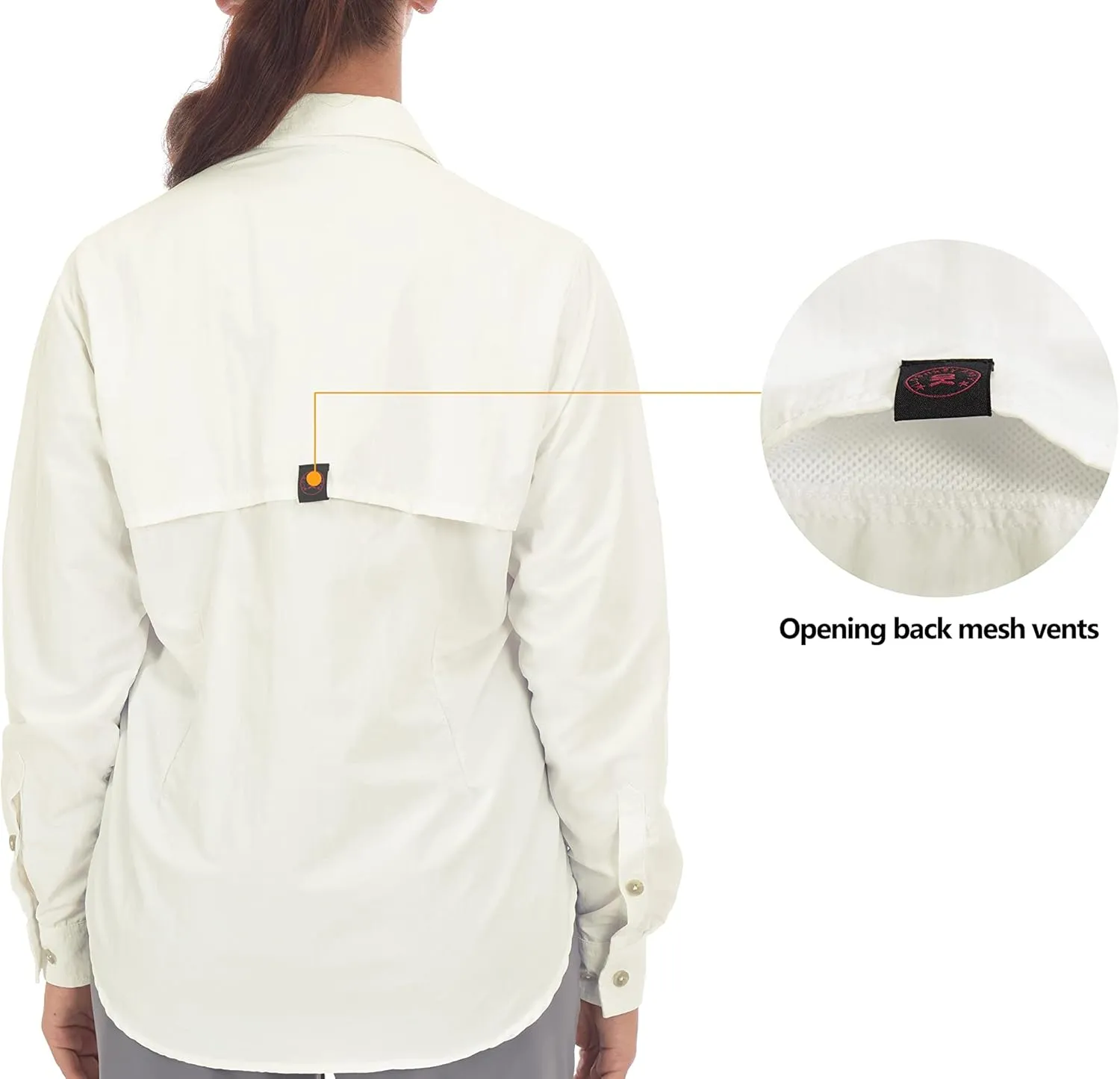 Little Donkey Andy Women's UPF 50  UV Protection Shirt, Long Sleeve Fishing Shirt, Breathable and Fast Dry
