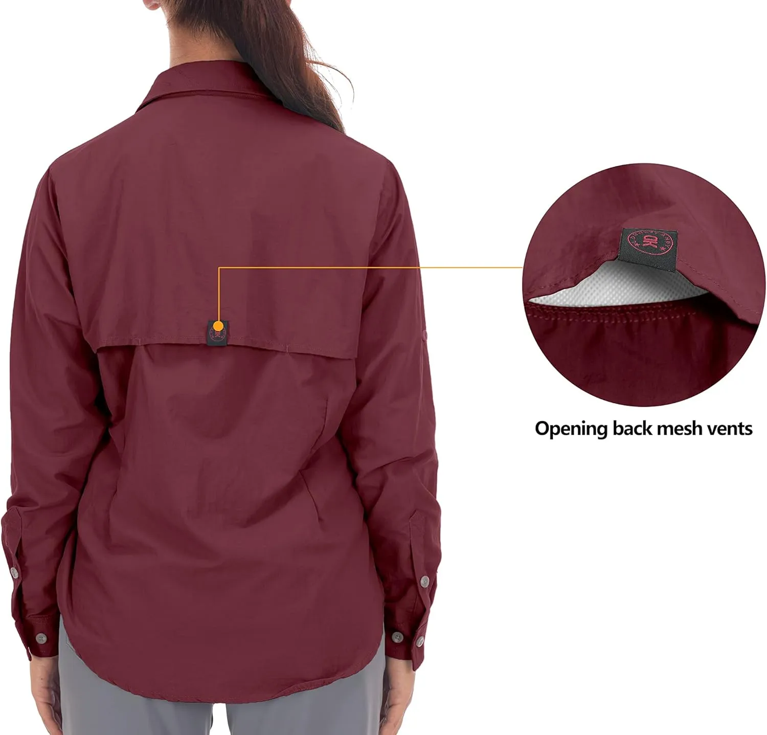 Little Donkey Andy Women's UPF 50  UV Protection Shirt, Long Sleeve Fishing Shirt, Breathable and Fast Dry