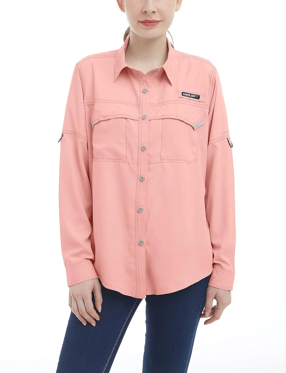 Little Donkey Andy Women's UPF 50  UV Protection Shirt, Long Sleeve Fishing Shirt, Breathable and Fast Dry