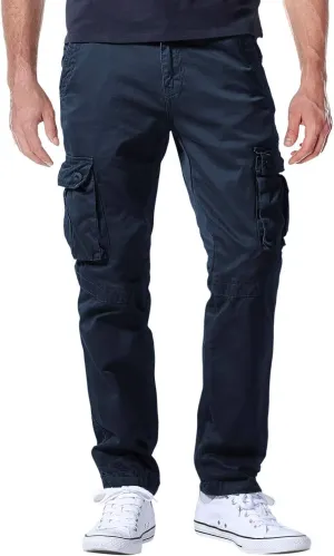 Match Men's Loose-Fit Casual Cargo Pants(32,6069 Blue)