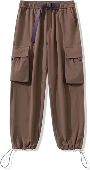 Men Autumn Cargo Pants Multi-Pockets Wide Leg Casual Pant Hip Hop Streetwear Loose Straight Trousers