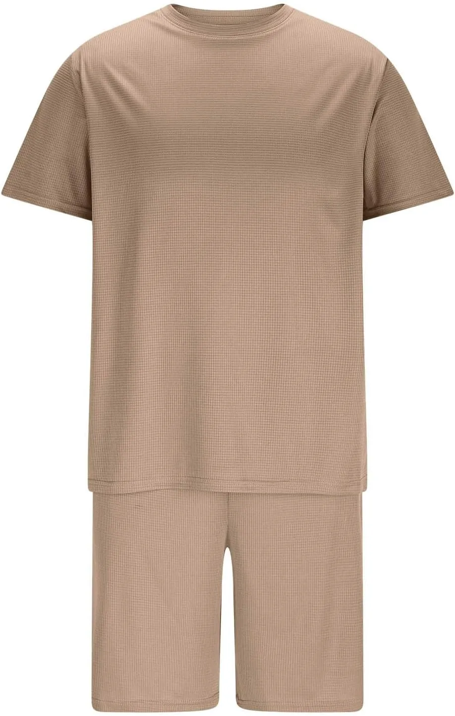 Mens 2 Piece Outfits Casual Short Sleeve T Shirts and Shorts Sets Summer Travel Outfits Athletic Jogging Lounge Sets