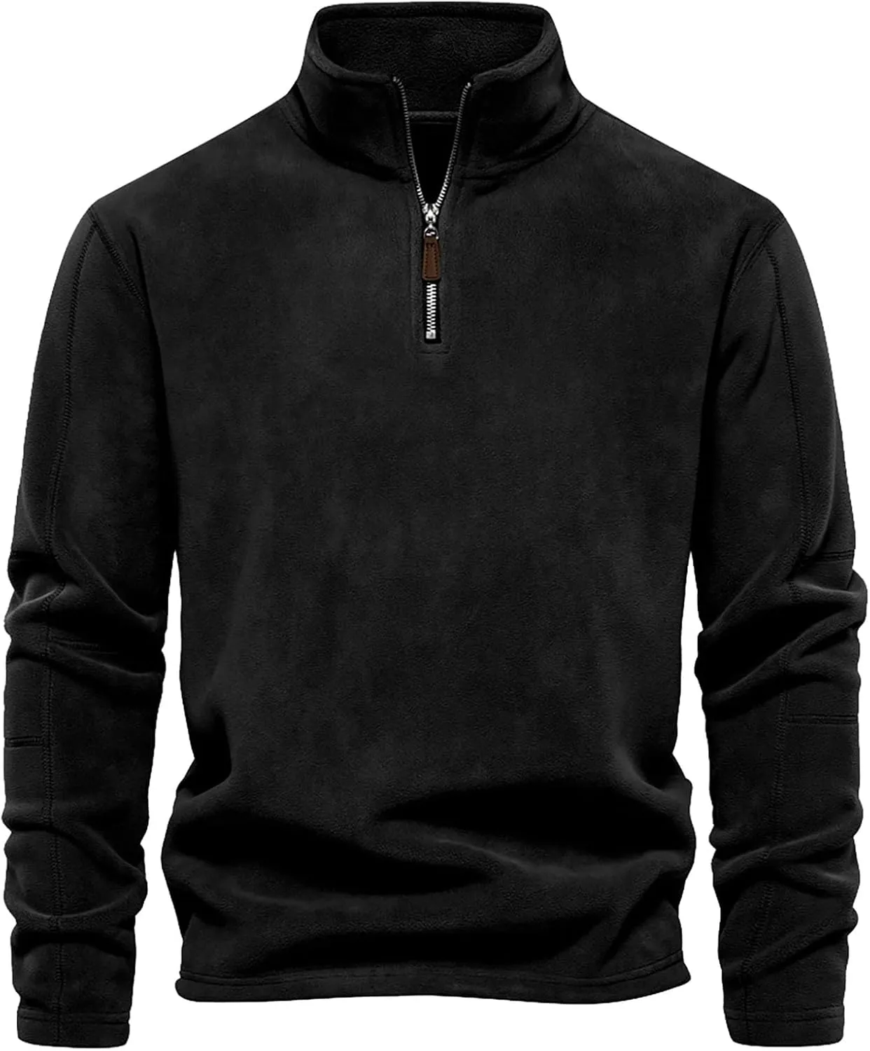 Men's Fleece Pullover Quarter Zip Thermal Outdoor Half Zip Jacket 1/4 Zip Sweatshirt Regular Fitted