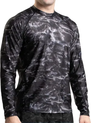Mens Rash Guard Long Sleeve Water Shirt, Swimming Shirts for Men