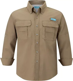 Men's UV UPF 50  Sun Protection Soild Anti-Static Waterproof Breathable Fast Dry Hiking Fishing Long Sleeve Shirt