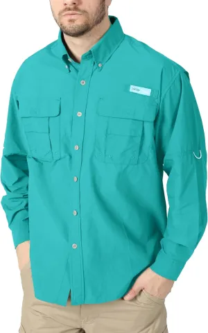 Men's UV UPF 50  Sun Protection Soild Anti-Static Waterproof Breathable Fast Dry Hiking Fishing Long Sleeve Shirt