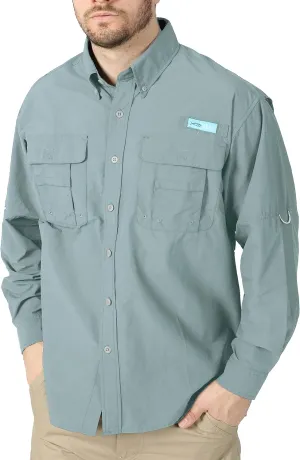 Men's UV UPF 50  Sun Protection Soild Anti-Static Waterproof Breathable Fast Dry Hiking Fishing Long Sleeve Shirt