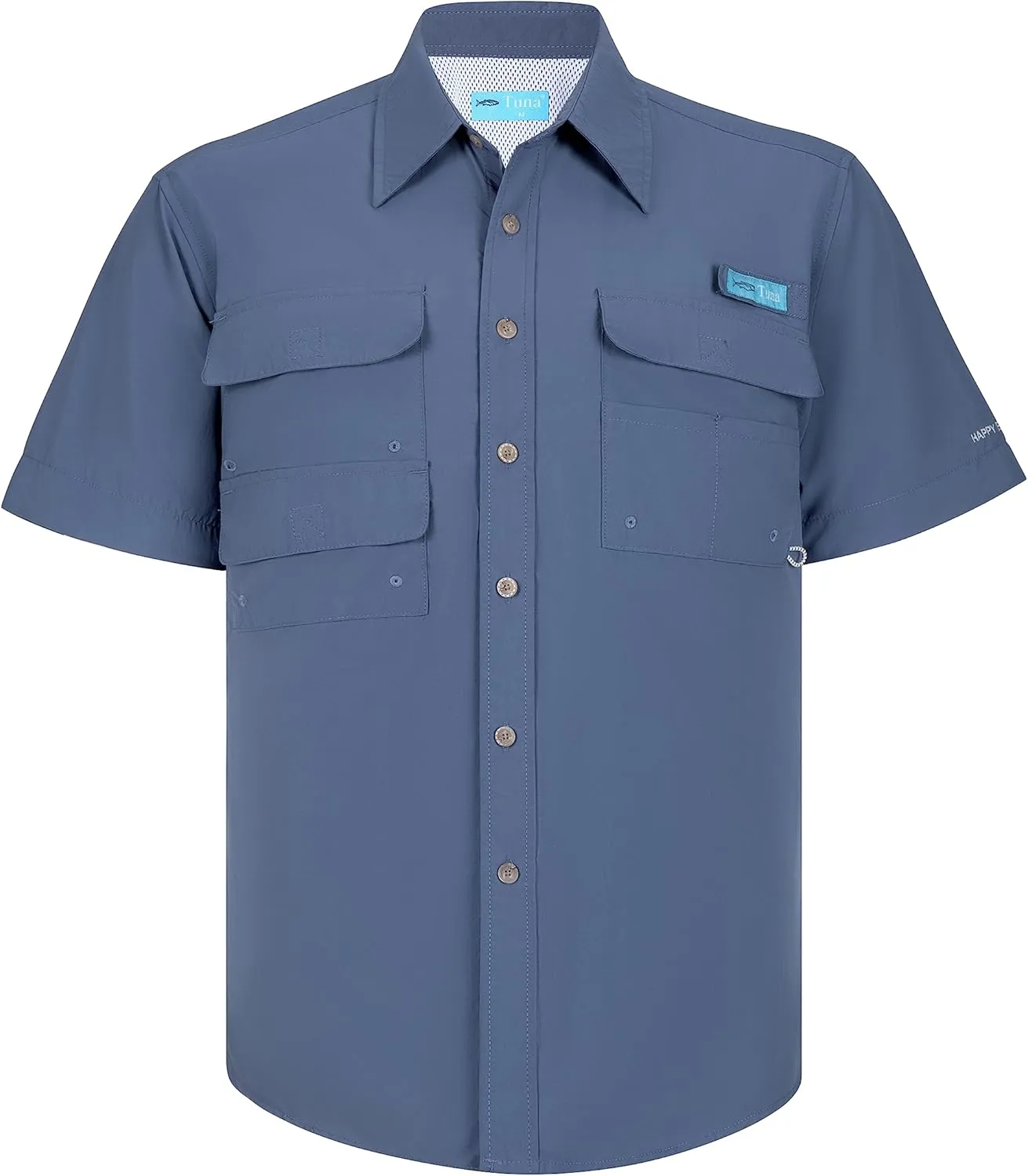 Men's UV UPF 50  Sun Protection Soild Waterproof Breathable Fast Dry SPF Hiking Fishing Short Sleeve Shirt