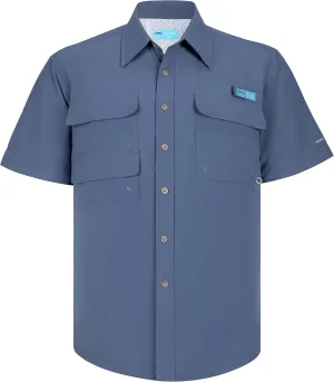 Men's UV UPF 50  Sun Protection Soild Waterproof Breathable Fast Dry SPF Hiking Fishing Short Sleeve Shirt