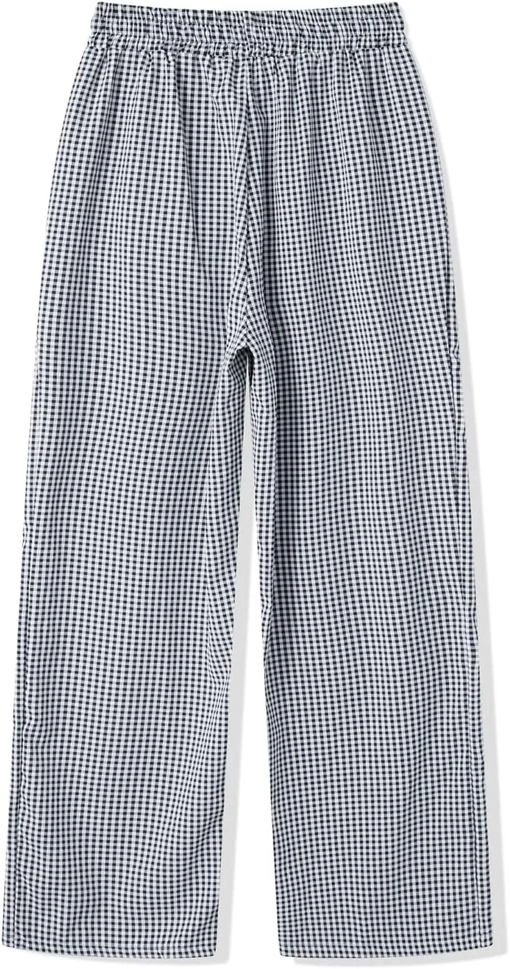 Muineobuka Women Y2k Striped Pajama Pants Wide Leg Stripes Plaid Lounge Pants High Waist Striped Pj Pants Trousers