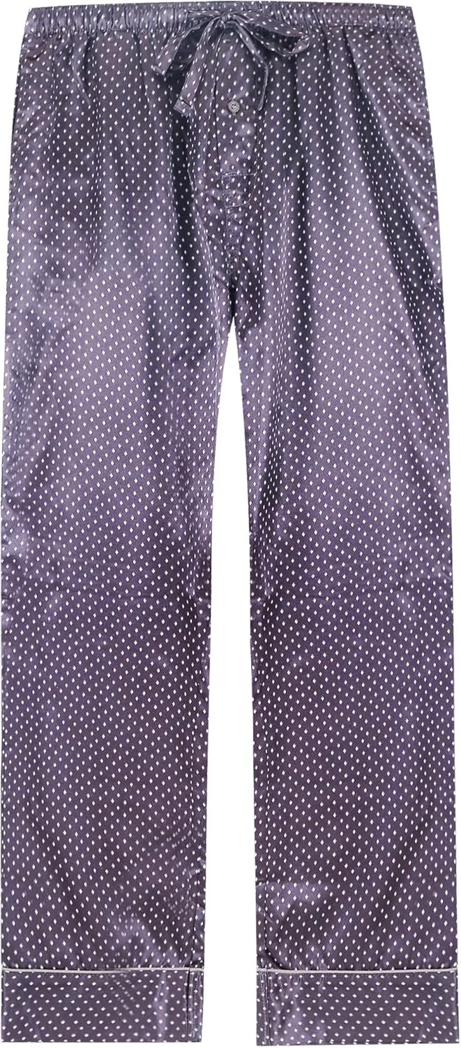 Noble Mount Mens Premium Satin Sleep/Lounge Pants
