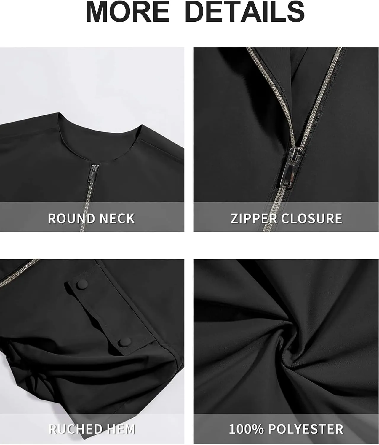 PAODIKUAI Women's Casual Zip Up Vest Cargo Ruched Hem Lightweight Sleeveless Blazer Oversized Jackets Top with Pockets