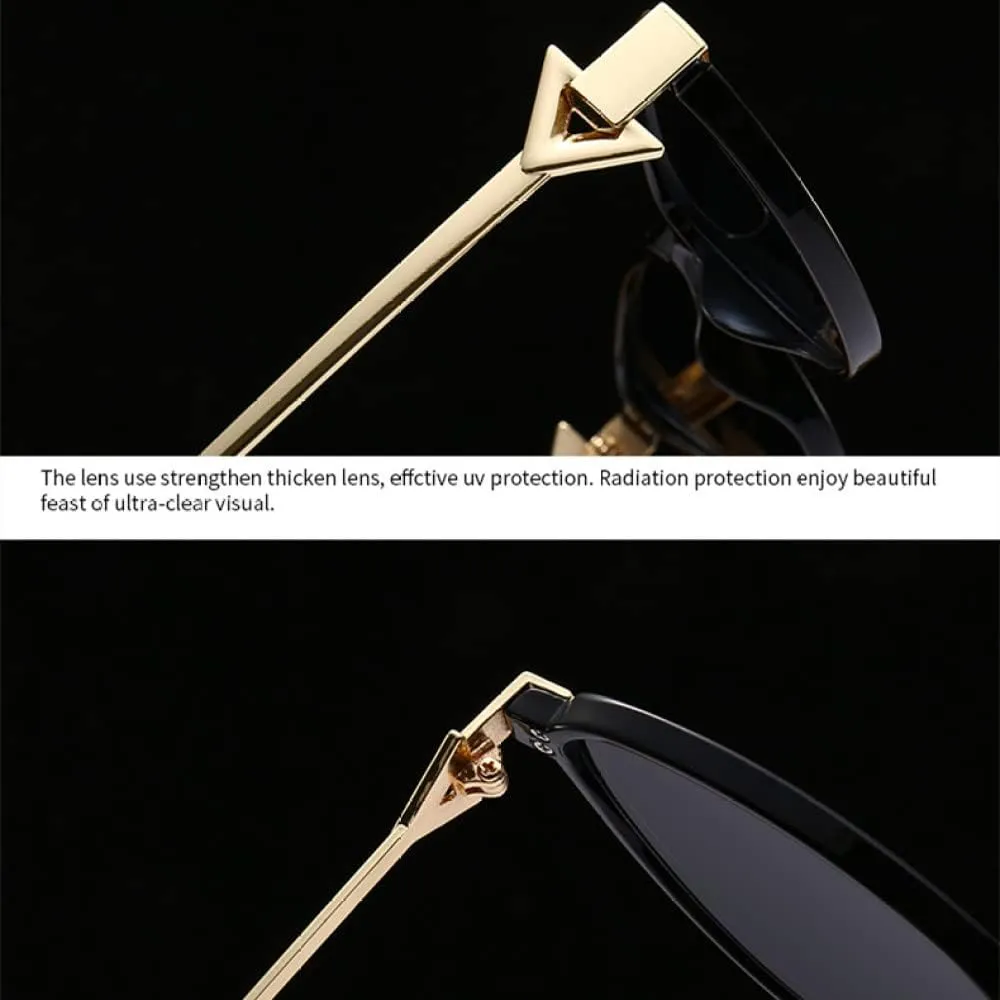 Punk Cat Eye Sunglasses Women Arrow Leg Green Vintage Men Sun Glasses Shades UV400