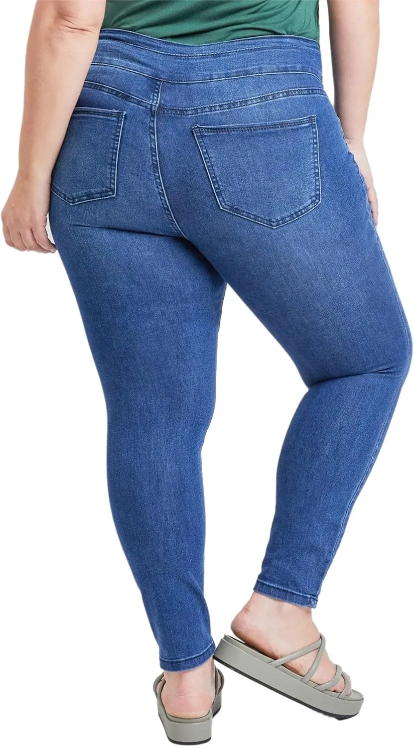 Royalty For Me Womens Women's Plus Size Sustainable Stacked Waistband Skinny Jeans