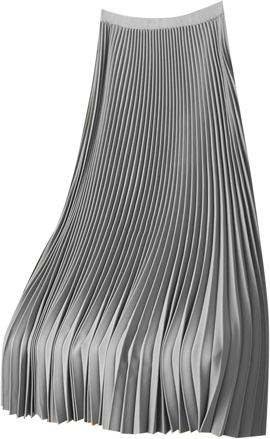 Solid Color Premium Satin Pleated Skirt Plus Size Versatile Skirt Fashion Skirts for Women 2024 Trendy