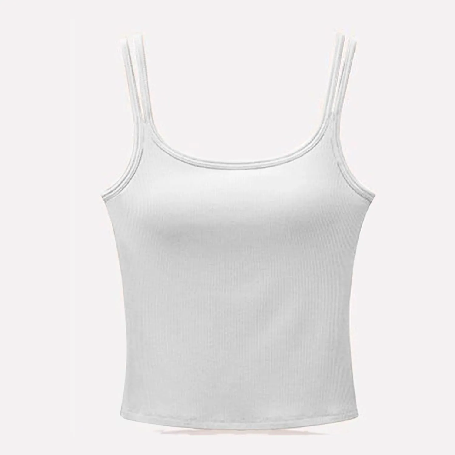 Sports Tank Tops for Women Spaghetti Straps Double Strap Shirts Casual Lightweight Soft Compression Camisole