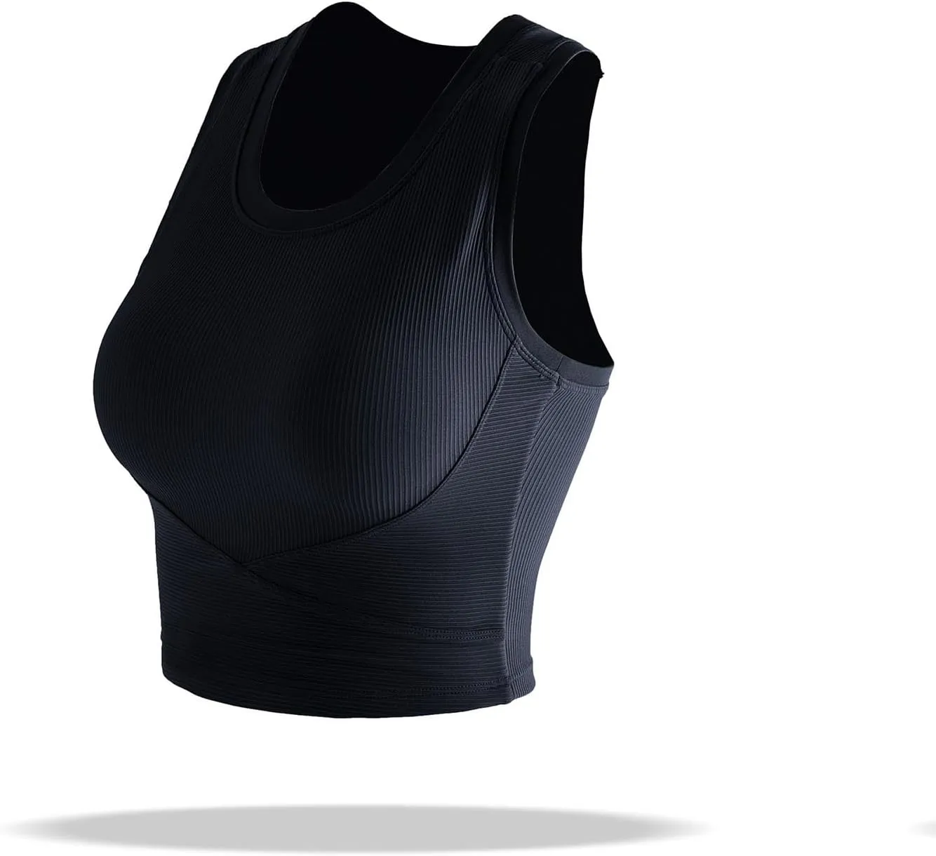 Sports Tanks Tops for Women Turtleneck Wide Strap Racerback Crop Top Stretchy Fitness Workout Yoga Shirts Outfit
